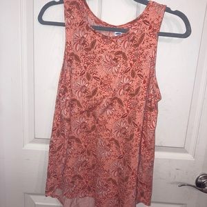 Flowy long comfy flower tank top